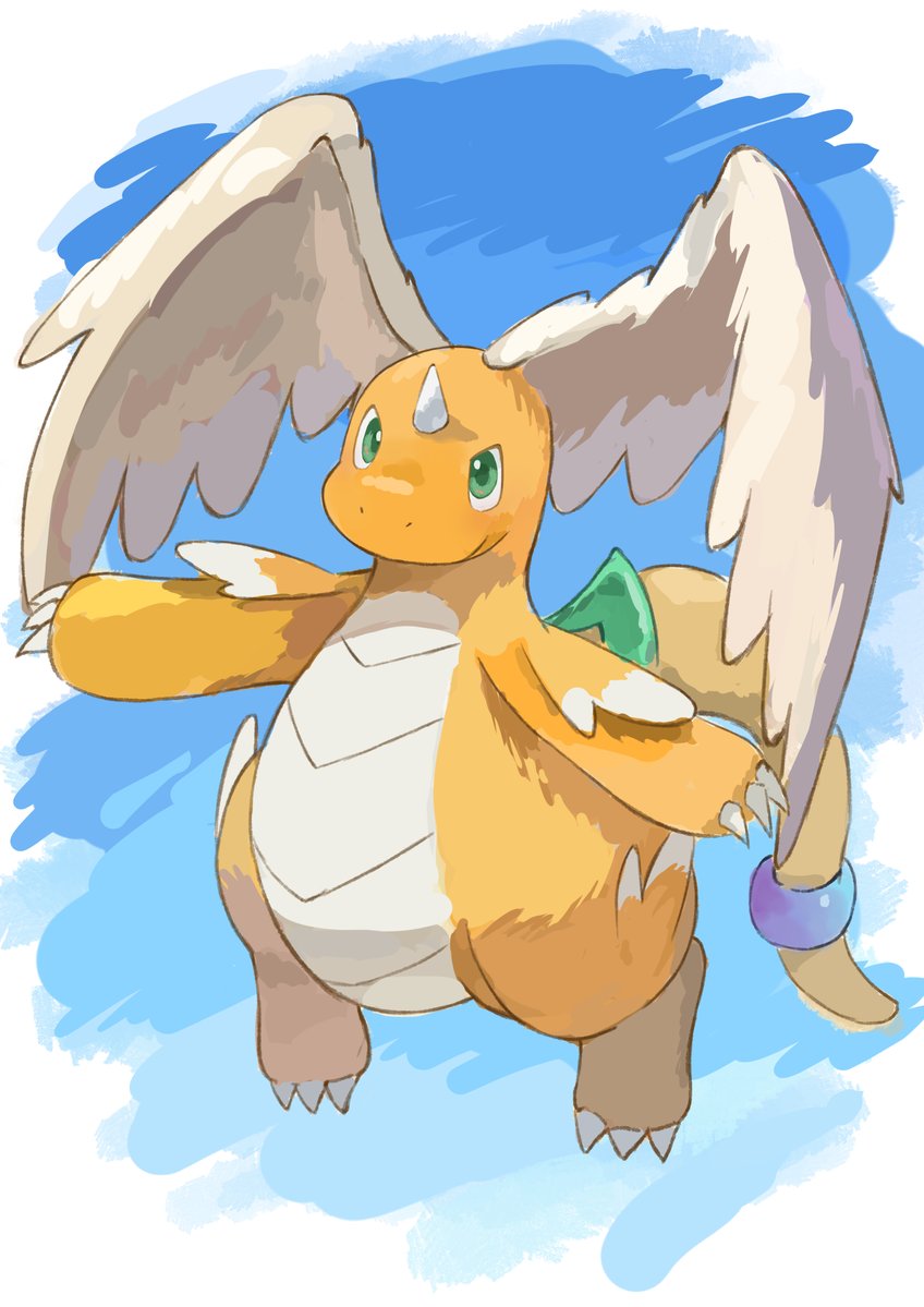 illustratchaco's tweet image. メガカイリュー　かっこいいかわいいデザインなの好きやわぁ～