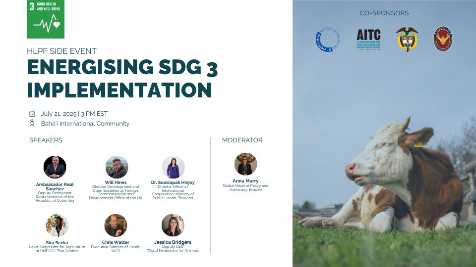 WrldFed4Animals's tweet image. This week at #HLPF2025, we co-hosted a high-level event to spotlight #OneHealth in #SDG3.

The message is clear: Animal health is vital to global health governance.

Thanks to all speakers &amp;amp; moderator for a great event.

👉 wfa.org/un-high-level-…

#PandemicPrevention #AMR
