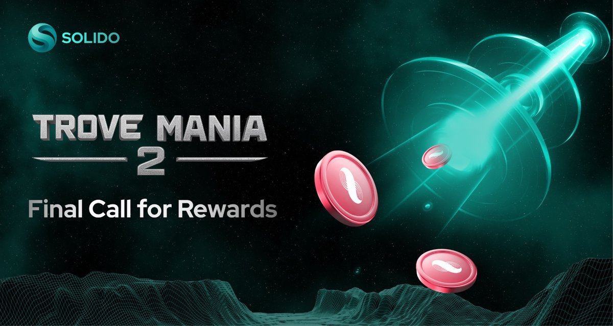 SolidoMoney's tweet image. We’re down to the last 3 days 🕒
still time to trove, farm, and claim your share
points up, APYs hot, $SUPRA rewards in play 🔥
Last call to trove hard.