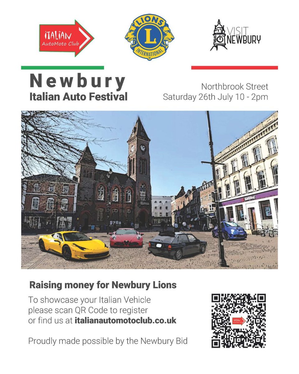 We’re thrilled to announce the Italian Auto Festival in Newbury this Saturday!

Starting at 10am, Northbrook Street will showcase over 50 iconic Italian vehicles, from vintage classics to modern supercars, spanning 101 years of automotive history.

The best part? It's free!