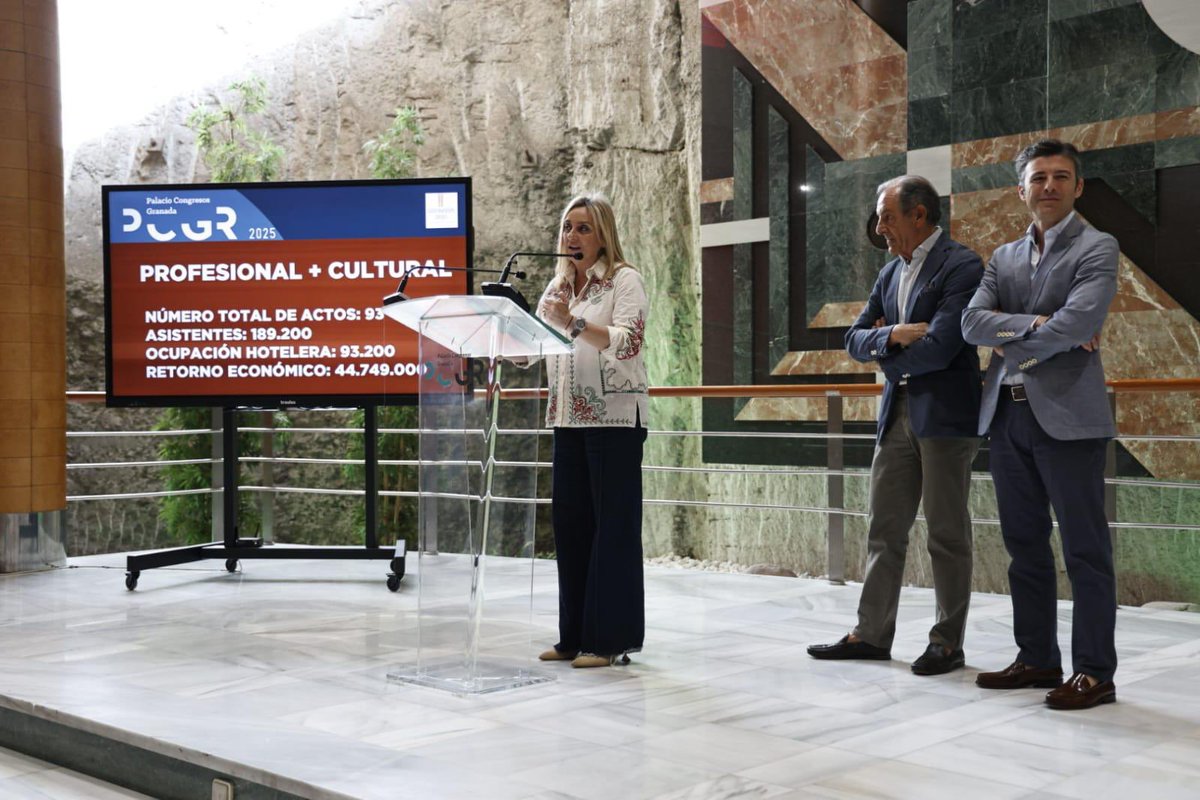 marifrangr's tweet image. ⬆️Presentamos la programación del @pcongresosgrx para el resto de año con cifras récord de asistentes a eventos profesionales y 75 actividades culturales.
#Granada se consolida como referente en el turismo de congresos MICE, reforzando también nuestra oferta cultural de cara a…