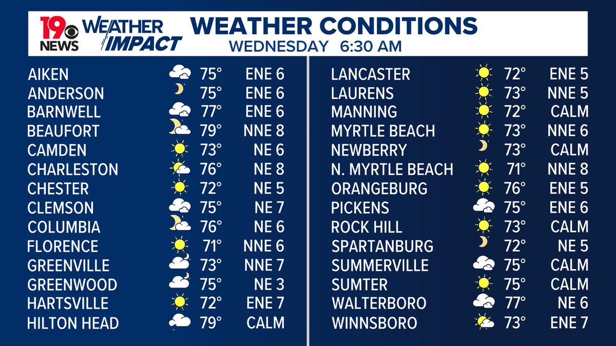 Daniel_Bonds's tweet image. The weather conditions for parts of South Carolina this morning.