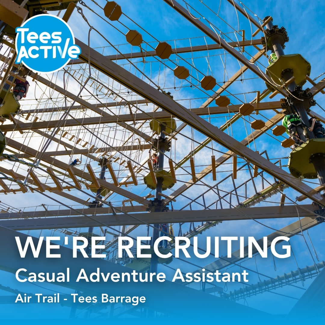 TeesActive's tweet image. 🚨 EXCITING ROLE AVAILABLE 🚨 New exciting opportunity for Casual Adventure Assistant required at Air Trail - Tees Barrage 📍

Closing Date: Noon 30th July 2025 📅

To find out more and to apply head to 👉 teesactive.co.uk/career-opportu…