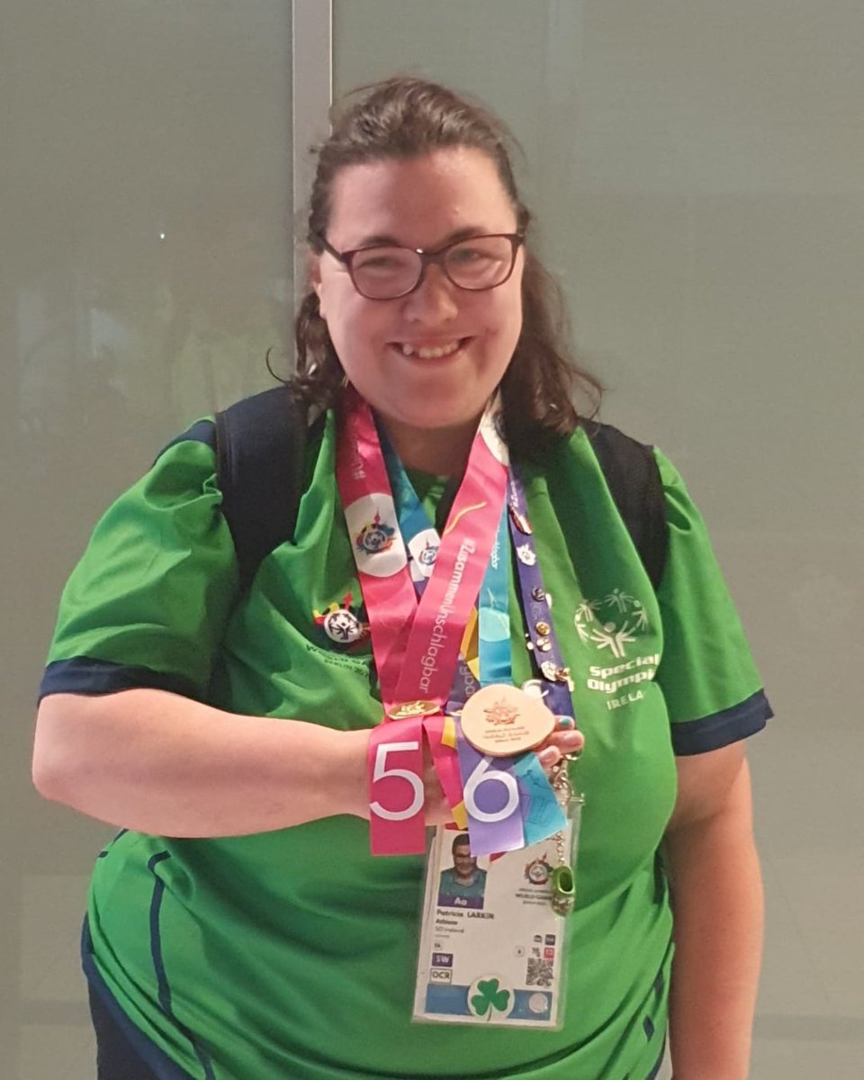 SpecialOlympics's tweet image. To round out our 𝐂𝐡𝐚𝐦𝐩𝐢𝐨𝐧𝐬 𝐨𝐟 𝐈𝐧𝐜𝐥𝐮𝐬𝐢𝐨𝐧 series, it's our honor to introduce Patricia Larkin, a @SOIreland athlete. She is a silver medalist in swimming, badminton athlete, single mother, and hard worker.
#ChooseToInclude #ChampionOfInclusion