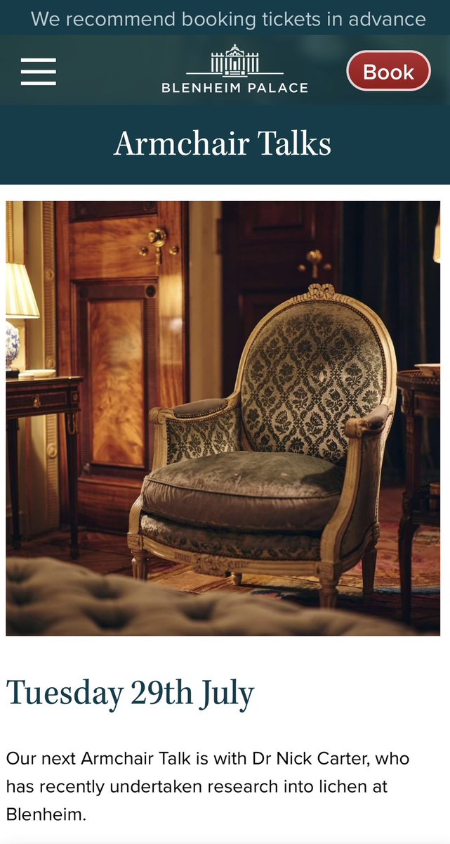 Very much looking forward to this. I’ll be talking about my research into Blenheim’s lichens, their cultural history and the life of stone. Hope to see you there! 

Date: Tuesday 29th July, 6pm
Place: Blenheim Palace

blenheimpalace.com/whats-on/event…