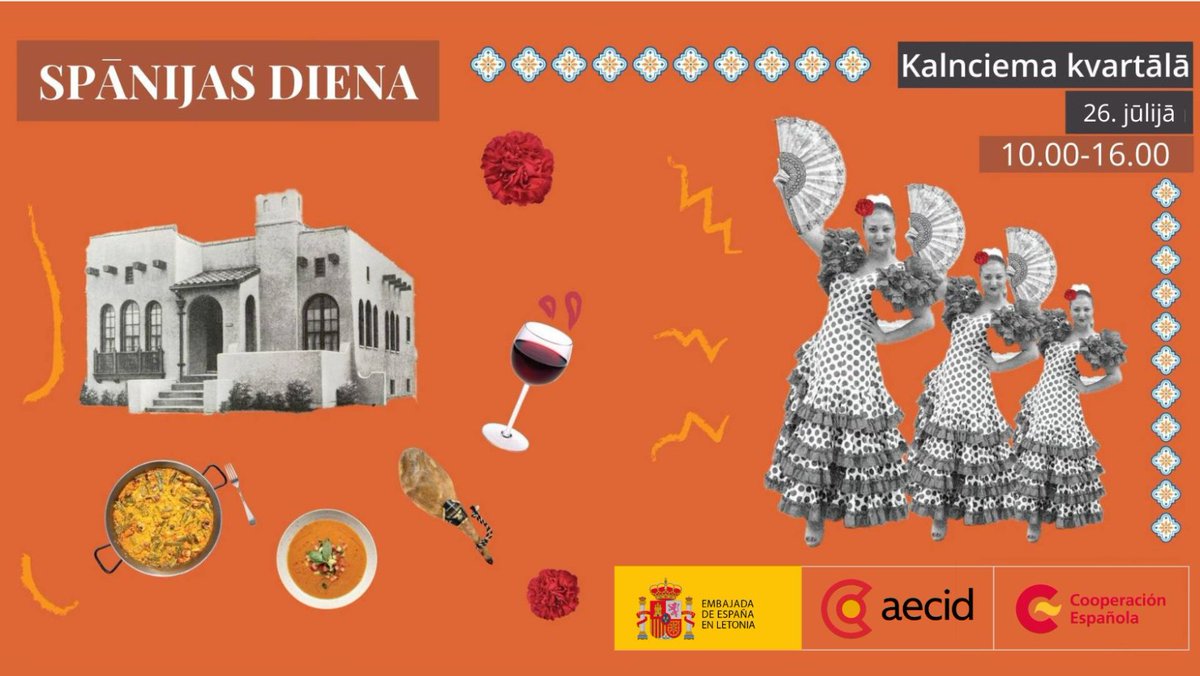 España en Letonia (@embajadaespriga) on Twitter photo Šo sestdien <a href="/Kalnciemaiela/">Kalnciema kvartāls</a> norisināsies jau par tradīciju kļuvušās Spānijas dienas 🇪🇸 ar mūziku, dejām, tirdziņu un citām aktivitātēm.
Este sábado tradicionalmente se celebrará el Día de España 🇪🇸 en el Barrio #Kalnciems con música, baile, mercadillo y otras actividades. Šo sestdien <a href="/Kalnciemaiela/">Kalnciema kvartāls</a> norisināsies jau par tradīciju kļuvušās Spānijas dienas 🇪🇸 ar mūziku, dejām, tirdziņu un citām aktivitātēm.
Este sábado tradicionalmente se celebrará el Día de España 🇪🇸 en el Barrio #Kalnciems con música, baile, mercadillo y otras actividades.