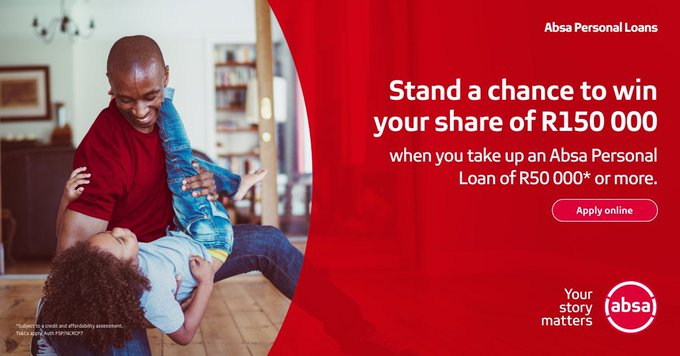 MuloiwaThendo's tweet image. That home renovation you've been putting off could come with a massive bonus! With an @AbsaSouthAfrica personal loan of up to R50 000, you can finally get it done AND stand a chance to win your share of R150 000! Apply online. #YourStoryMatters. T&Cs apply.