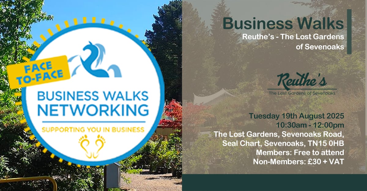KcfgGroup's tweet image. Business Walks returns next month... join us at Reuthe’s, The Lost Gardens of Sevenoaks, for relaxed networking and building up your connections.
Find out more here: hubs.la/Q03wpmDq0