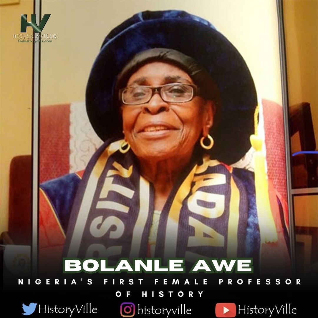 HistoryVille's tweet photo. Bolanle Awe was not just Nigeria's first female professor of History; she was also the first female lecturer in any Nigerian university.

Born on January 28, 1933, in Ilesa, Osun State, Bolanle Awe was nurtured in a family that appreciated education. https://t.co/945y8uiBka