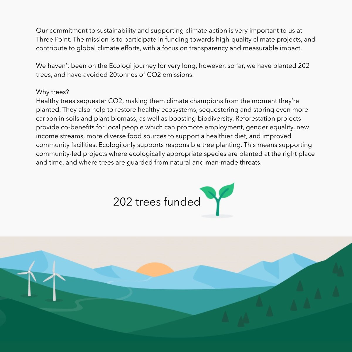 threepointpos's tweet image. 📣 It is our 4th year running of being Carbon Neutral, and we have planted 202 trees! 🌳

We’re proud to continue our partnership with Ecologi as part of our ongoing commitment to sustainability and reducing our environmental impact.

#SustainableRetail #Ecologi #Sustainability