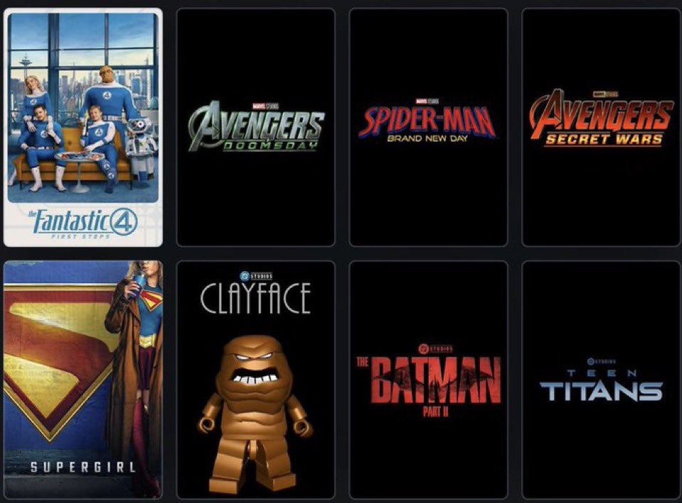 I love how every single poster is either the logo or a poster and then there’s Clayface