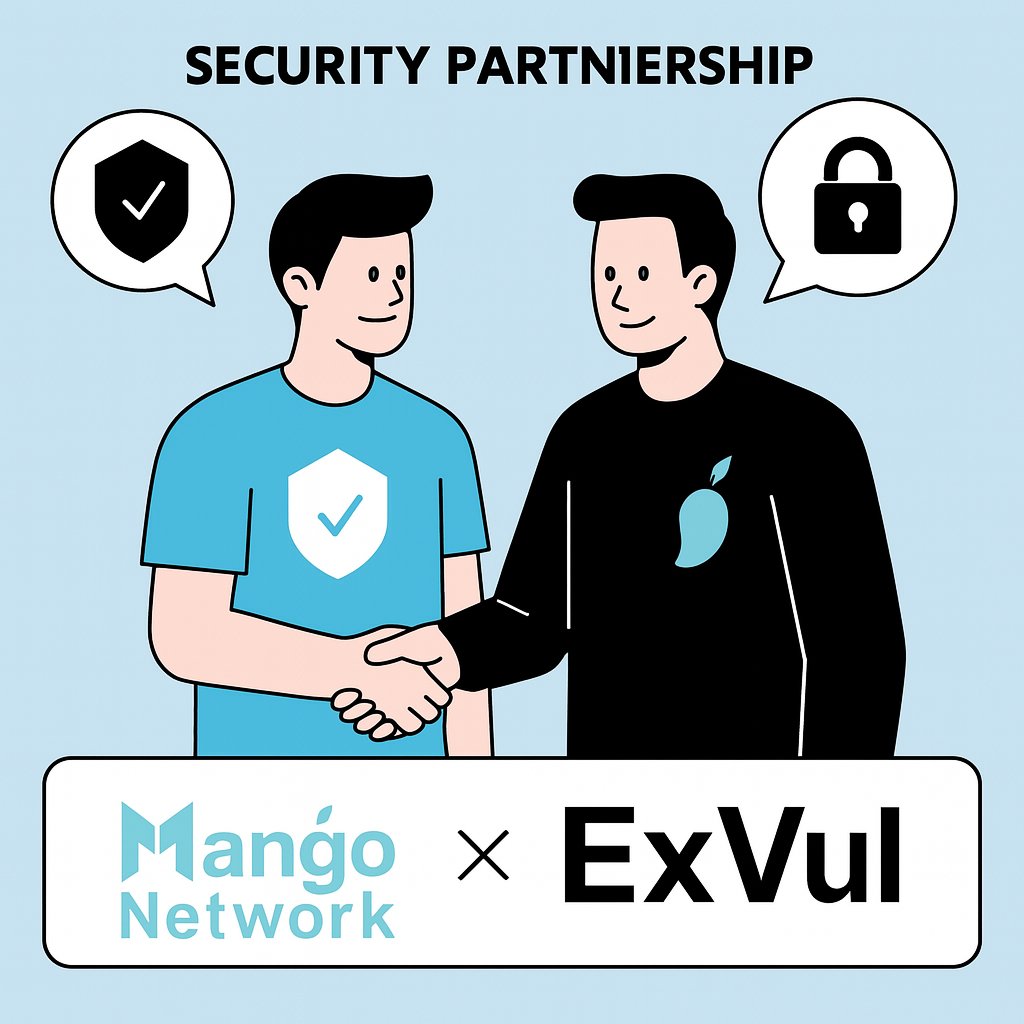 exvulsec's tweet image. 🚀 @MangoOS_Network × ExVul
Securing the next-gen omnichain Layer 1 infrastructure 🛡️
We’re proud to announce our smart contract audit partnership with Mango Network — a high-performance, multi-VM Layer 1 integrating MoveVM, EVM, and SVM.
With groundbreaking architecture that…