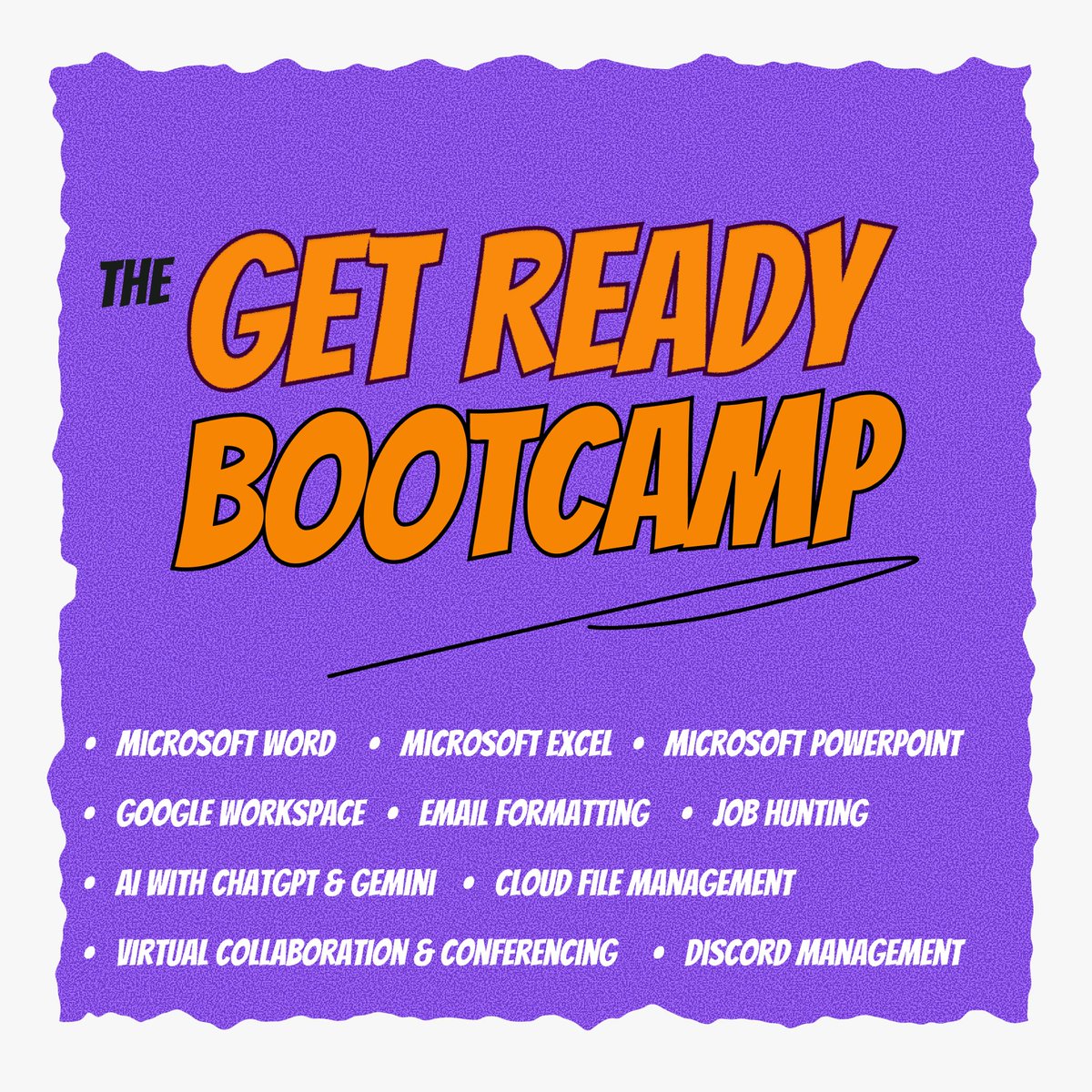 devanddesignhq's tweet image. The Get-Ready Bootcamp is now open!

In just 5 weeks, gain job-ready digital skills:

– Word, Excel, PowerPoint
– Google Workspace
– Canva, ChatGPT, Gemini
– LinkedIn &amp;amp; CV Optimization
– Job search strategies