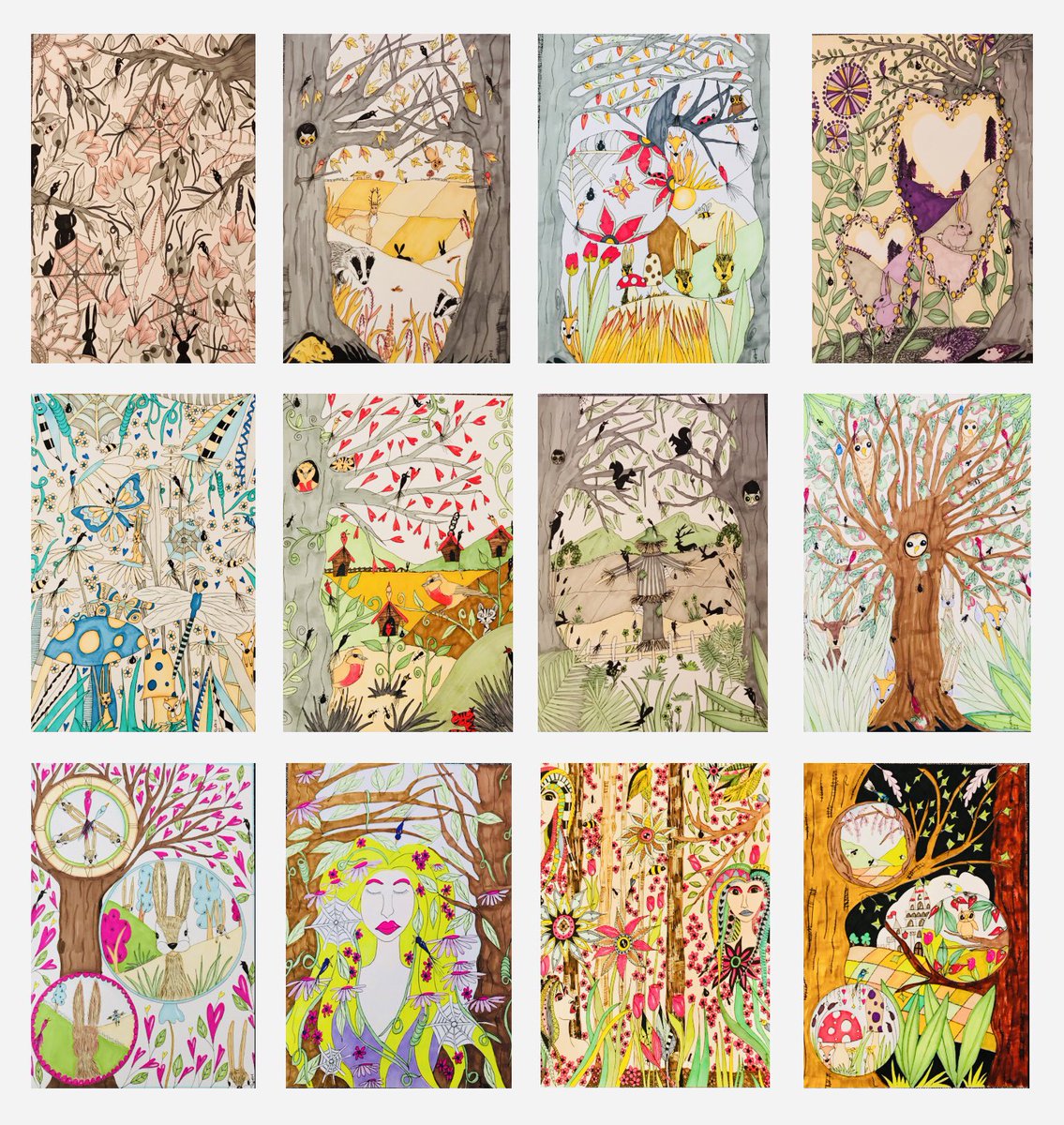 ACanvasaDay's tweet image. A few doodles from my portfolio. I love starting with a blank page and and putting as much detail as possible on it! These are but a few!💕
#art #doodles