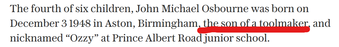 IsabelPat1886's tweet image. The Telegraph obit of Ozzy Osborne is a cracking read.
Kudos for slipping this little nugget in:
telegraph.co.uk/obituaries/202…
