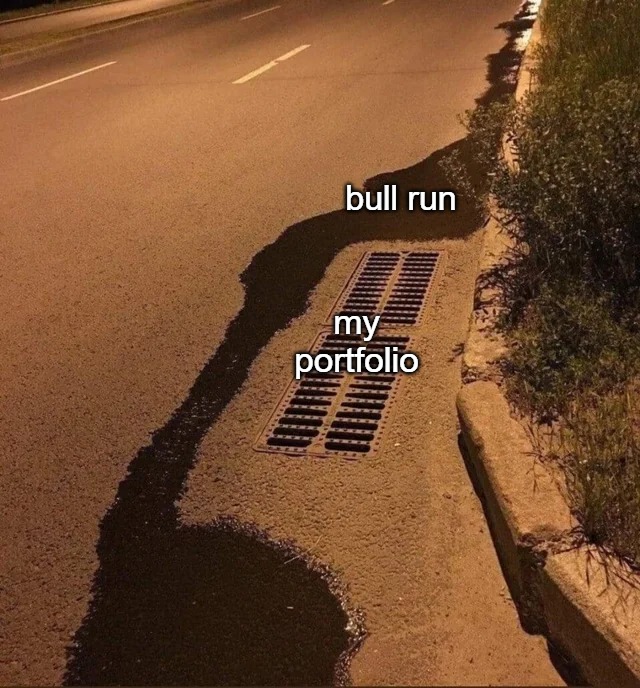 Me watching altcoins go 5x while I’m stuck in a 98% drawdown on something the devs abandoned in March