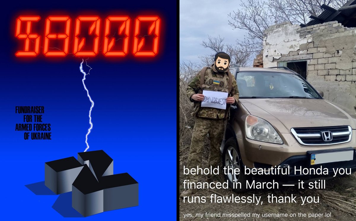 cdmblogs's tweet image. You send a few bucks, you hear amazing music, you support Ukrainians: John Object is again sharing music so his Ukrainian unit can get a van cdm.link/john-object-va…