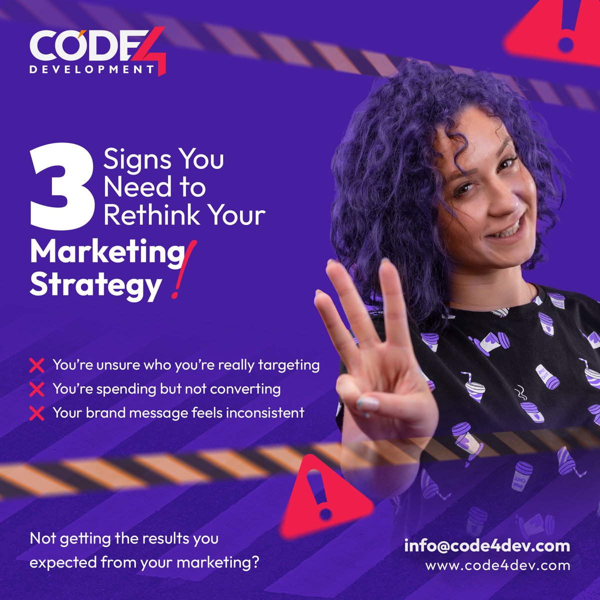 Code4DevX's tweet image. Struggling with results you expected from your marketing?
❌ You’re spending, not converting
❌ Your brand message feels inconsistent
❌ You’re unsure who you’re really targeting
We design marketing strategies built to grow with your business.
#marketingstrategy #marketingroi
