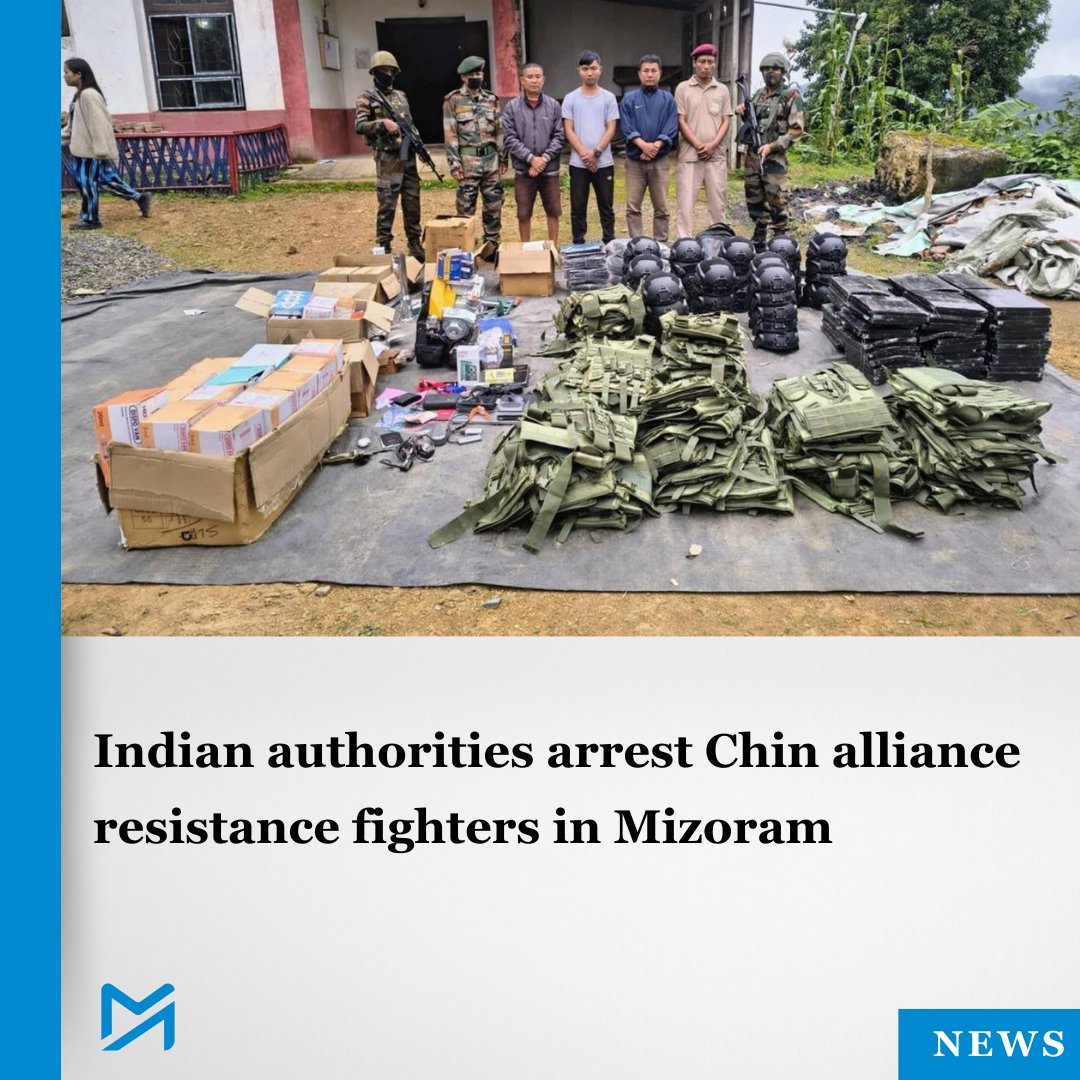 Myanmar_Now_Eng's tweet image. The arrest of three Maraland Defense Force members follows a high-level meeting between Indian and Myanmar military officials, raising fears of growing collaboration
Read more:
myanmar-now.org/en/news/indian…