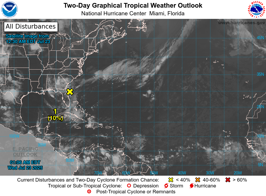 spann's tweet image. TROPICS: A trough of low pressure on the southern end of a frontal boundary is located just offshore of the Southeastern U.S. coast and is associated with a broad area of disorganized showers and thunderstorms.
Over the next few days, this system is forecast to move…