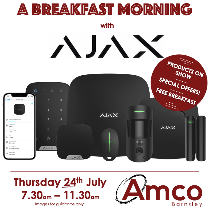 Tomorrow (Thursday 24th July) come in and join us for a Breakfast Morning with Ajax. The latest products, food and good banter. We look forward to seeing you all.