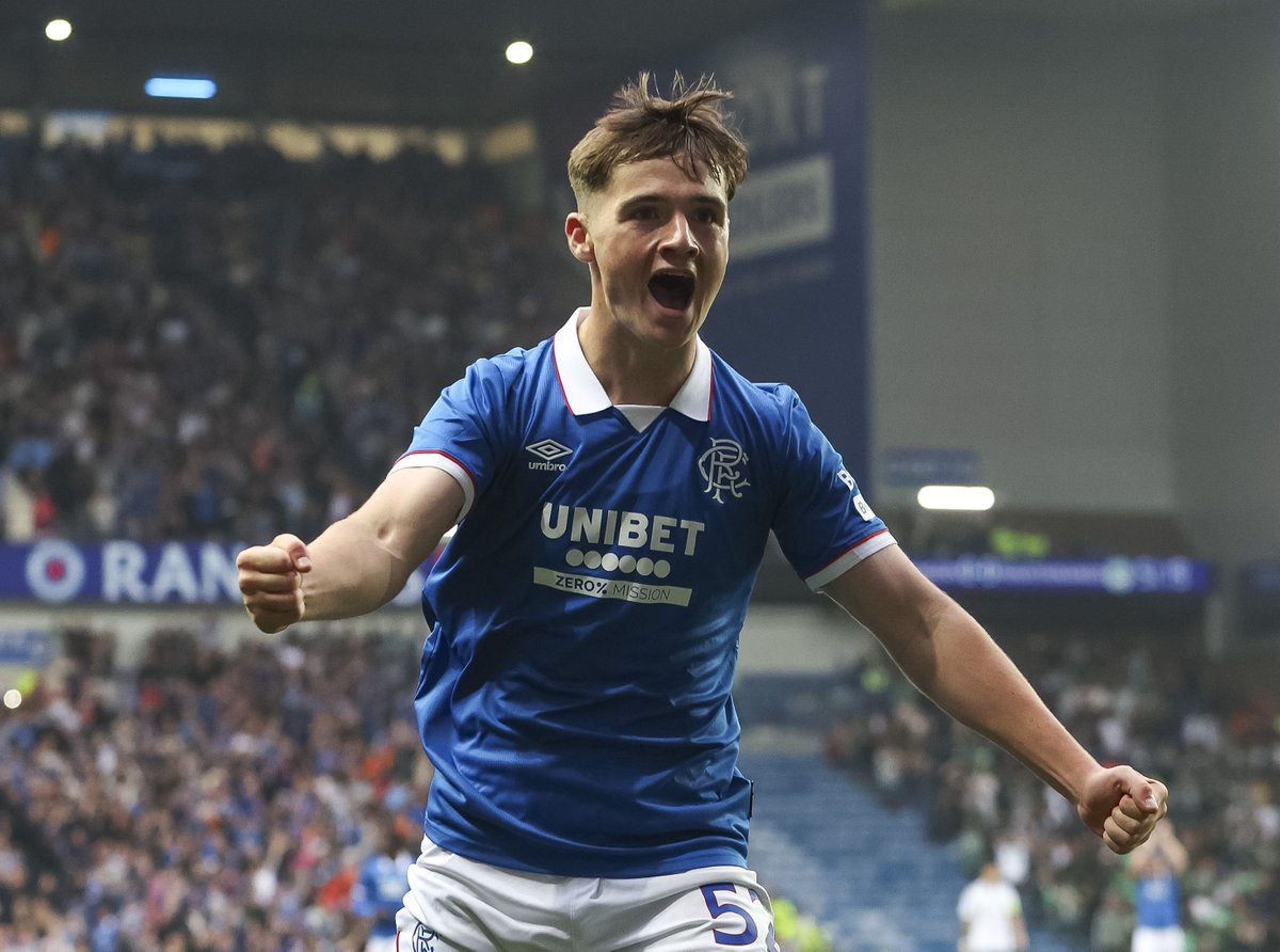 💙 A brilliant moment at Ibrox last night for Academy graduate, Findlay Curtis