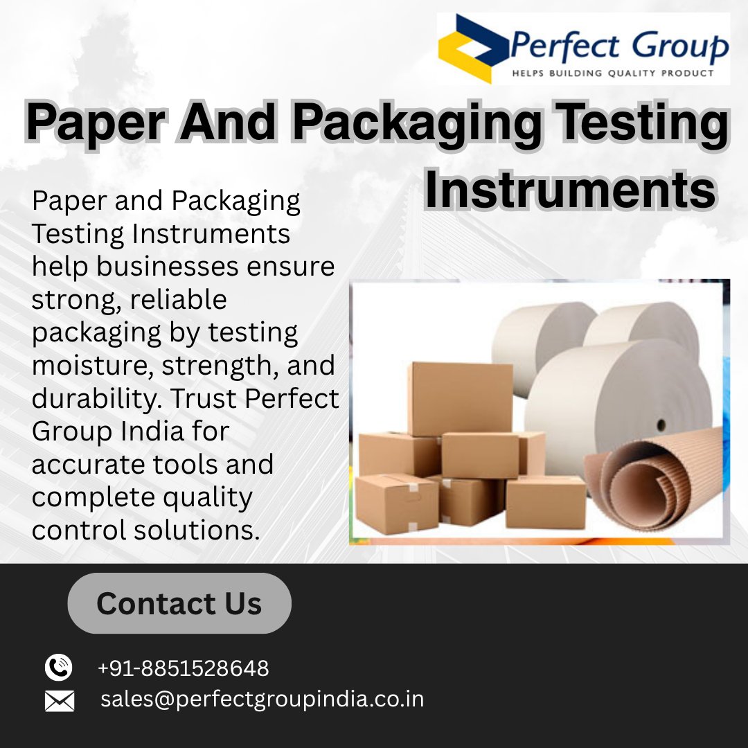 itnucleus218649's tweet image. Paper And Packaging Testing Instruments

To protect products during transport Paper And Packaging Testing Instruments test the durability of boxes and other packaging materials. 

Visit Us:perfectgroupindia.co.in/paper-and-pack…

#PackagingTest #PaperStrength #DurablePackaging #PerfectGroupIndia
