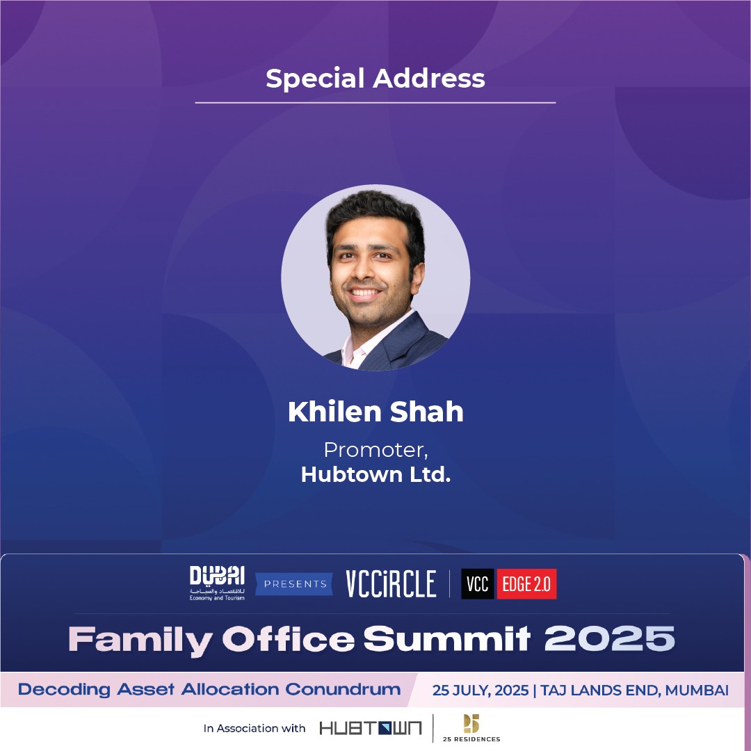 vccircle's tweet image. Special Address by Khilen Shah, Promoter, Hubtown Limited | 25 Residences
In this special segment, Khilen Shah offers a sharp perspective on India’s real estate evolution and its intersection with private capital. As a key voice in urban development, he sheds light on the role…