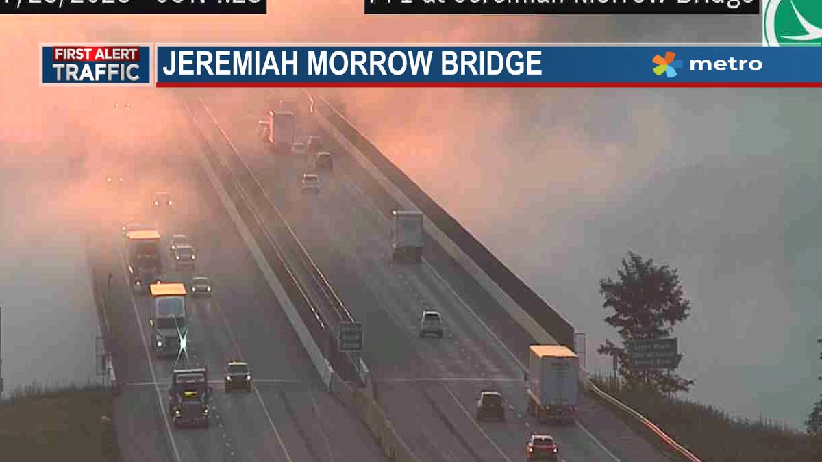 Check out the cool "red fog", the moisture illuminated by the sunrise &amp; giving drivers a dramatic view! Enjoy the ride! <a href="/FOX19/">FOX19 NOW</a> #TheTrafficGuy #FirstAlertTraffic