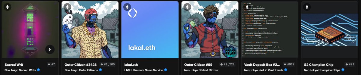 My <a href="/opensea/">OpenSea</a>  wallet doesn't tell you I'm addicted to <a href="/NeoTokyoCode/">NEO TOKYO</a>