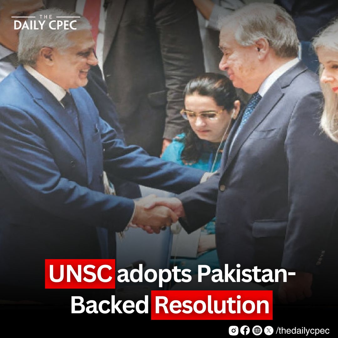 TheDailyCPEC's tweet image. 馃毃BREAKING: UN Security Council adopts Pakistan-sponsored resolution.