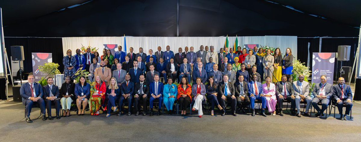 CokeHamilton's tweet image. Today’s the day.
Today we launched our inaugural Global SME Ministerial Meeting in Johannesburg with @DSBD_SA.
More than 60 countries represented by ministers and heads of delegation.
All here to recognize SMEs as a key constituency, reflect their voice in global trade policy.