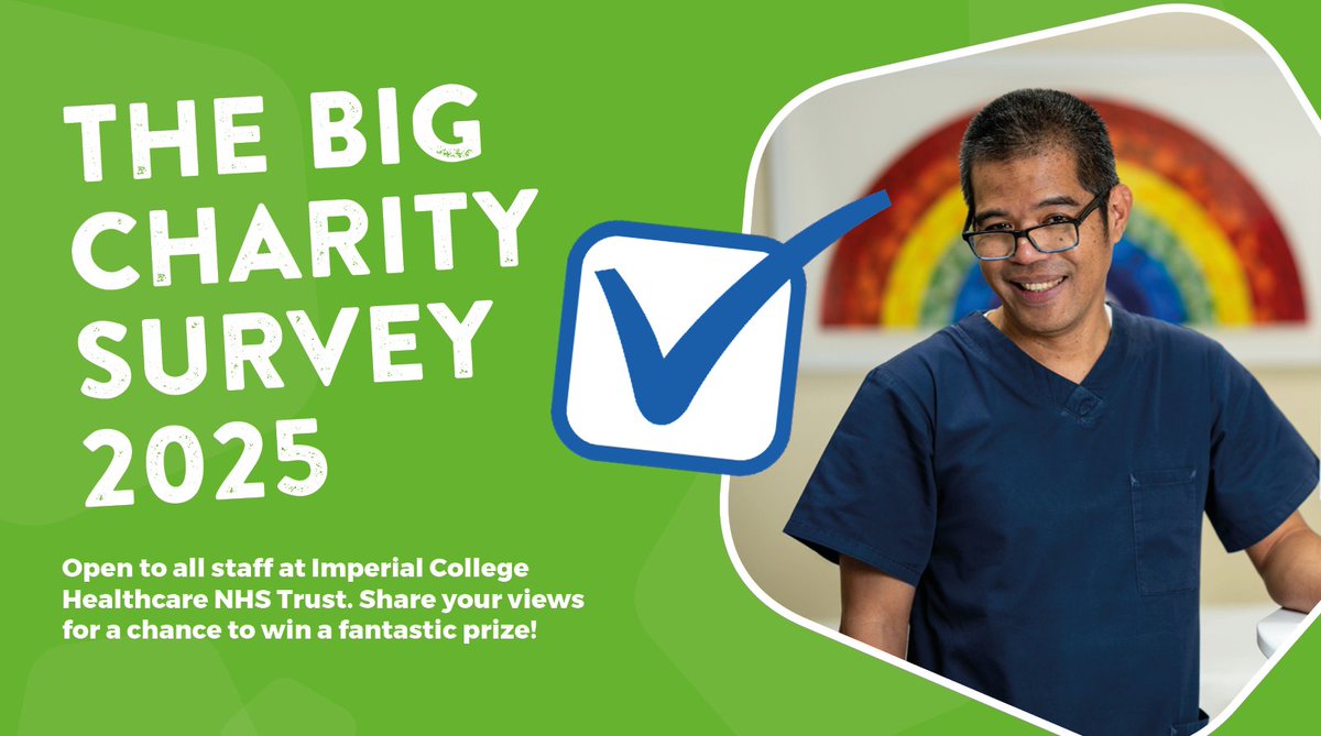 Imperial Health Charity π (@imperialcharity) on Twitter photo Our annual staff survey is live! π¬
<a href="/ImperialPeople/">Imperial People π</a> share your feedback for the chance to win tickets to Magic at the Musicals at the Royal Albert Hall, My Neighbour Totoro or a John Lewis voucher.
Share your views on the Intranet: intranet.imperial.nhs.uk/page/18966 Our annual staff survey is live! π¬
<a href="/ImperialPeople/">Imperial People π</a> share your feedback for the chance to win tickets to Magic at the Musicals at the Royal Albert Hall, My Neighbour Totoro or a John Lewis voucher.
Share your views on the Intranet: intranet.imperial.nhs.uk/page/18966