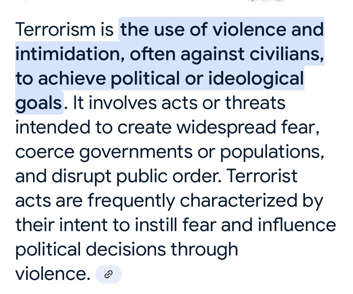moreuberracist's tweet image. When the public engages in violence it’s terrorism when the government approves and uses military the same acts are considered war. Basically you can only participate in violence against foreign enemies when the state approves.