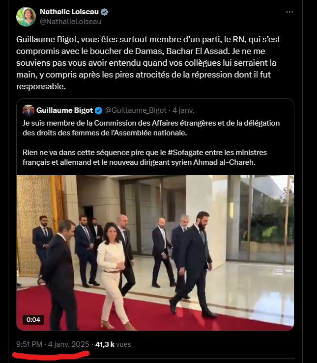 Ellynismos's tweet image. Il y a quelques mois, Nathalie Loiseau défendait nerveusement le régime djihadiste de Damas quand des Français dénonçaient la prise de pouvoir des takfiristes.