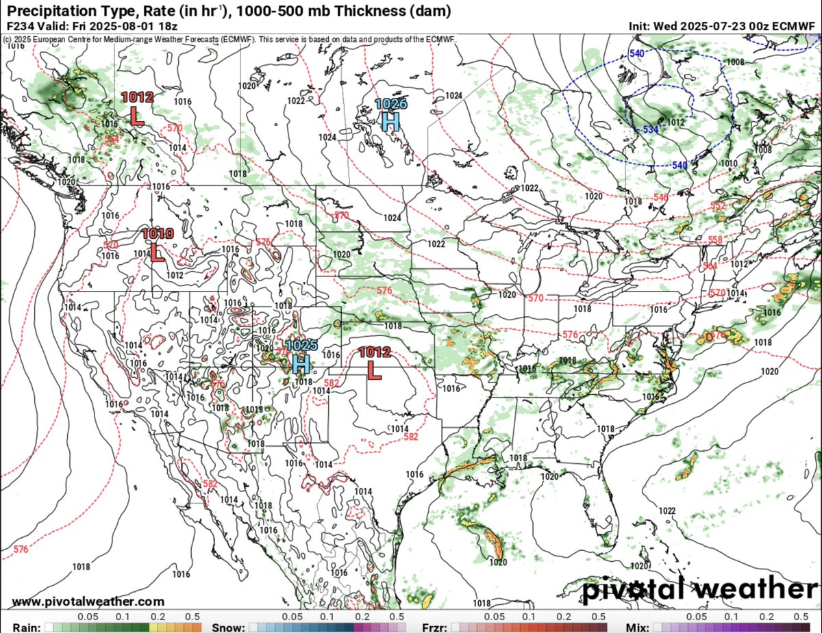 SurfSkiWeather's tweet image. August 1st is now in the ten day forecast
585dm thickness Texas ~ 530dm thickness Quebec
Cold is Fighting Back ~ Hold On!!
pivotalweather.com/model.php?m=ec…