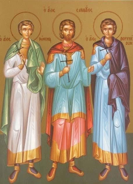 philokalia_min's tweet image. Jul. 23 - Today we commemorate
The holy martyrs Trophimus and Theophilus and their companions suffered martyrdom by beheading during the reign of the emperor Diocletian. (4th century)
The holy martyrs Appolinaris and Vitalis, bishops of Ravenna. While spreading the unsearchable…