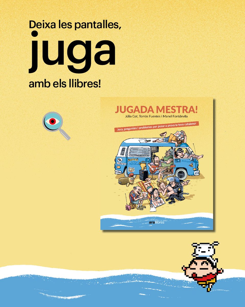 Jocs i entreteniment per a tots els gustos: llengua, sèries mítiques, multivers de l'humor, pistes, deducció...

A què esperes? Deixa les pantalles, juga amb els llibres! 💥
#JúliaCot <a href="/cap0/">Tomàs Fuentes</a> <a href="/ManelFontdevila/">Manel Fontdevila</a>