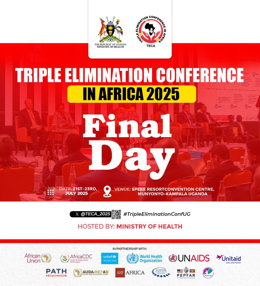 Nawanyagaglori1's tweet image. As we conclude the Triple Elimination Conference in Africa 2025,
These are some of the insightful Recommendation;
1. Integration-combine services for efficiency
2. Equity -Focus on women, youth and underserved communities
3. Accountability-track progress with data driven…