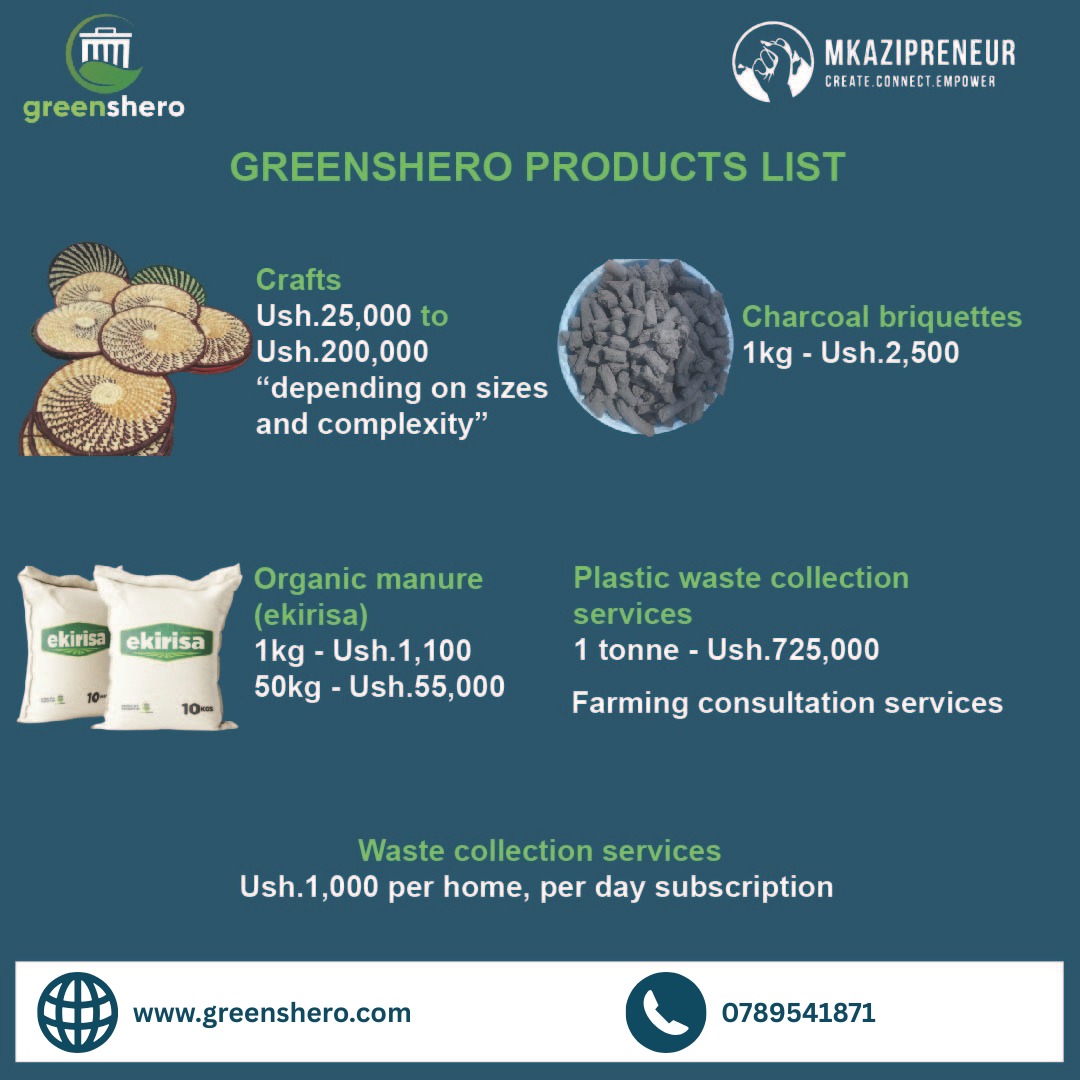 mkazipreneur's tweet image. This week’s #WCW is @BritaKigambo, founder of @GreenShero1 🌱
She’s turning waste into purpose, promoting sustainability and transforming communities through innovative recycling. ♻✨
Support her mission and explore her products and services today! 👇