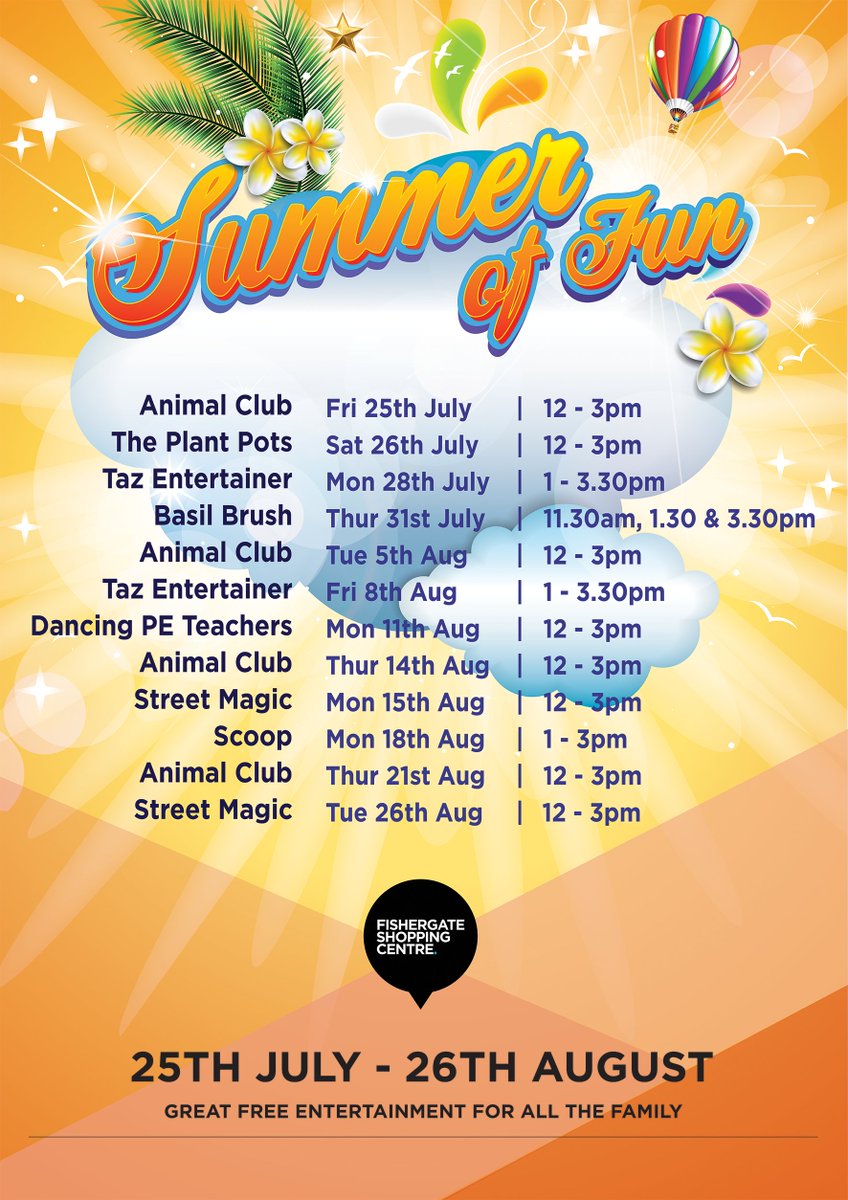 BIDPreston's tweet image. There's a whole summer of fun, down @FishergateSC!
From headline names, like Basil Brush, to street magic, the animal club, and Taz; there's something for everyone.
Find out more: shopfishergate.co.uk/events/