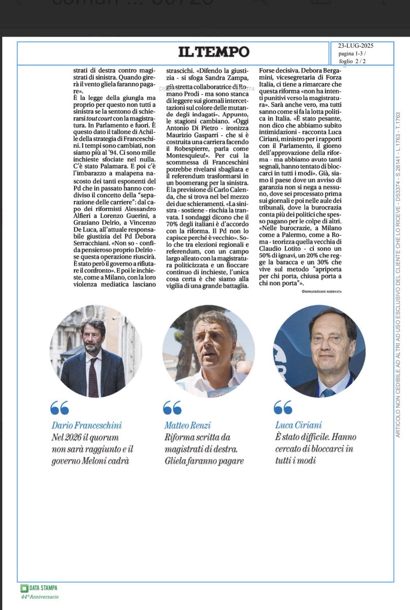 Sul referendum con la riforma le toghe rosse entrano nel campo largo