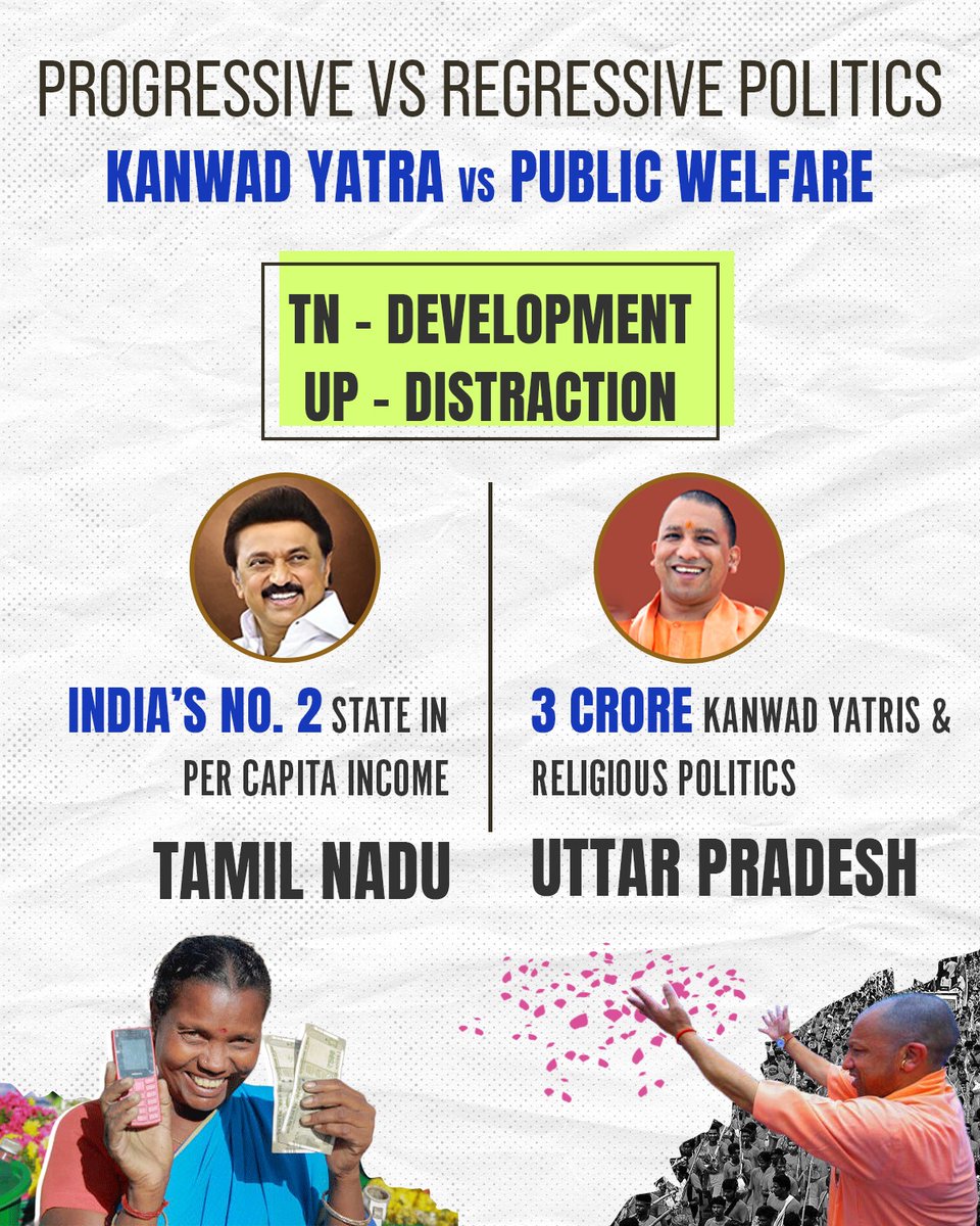 iamharunkhan's tweet image. In BJP-ruled states: No talk of jobs or education. Only hate, identity checks, and mosque surveillance.
Meanwhile in Tamil Nadu: Schools, hospitals, digital outreach. #UngaludanStalin