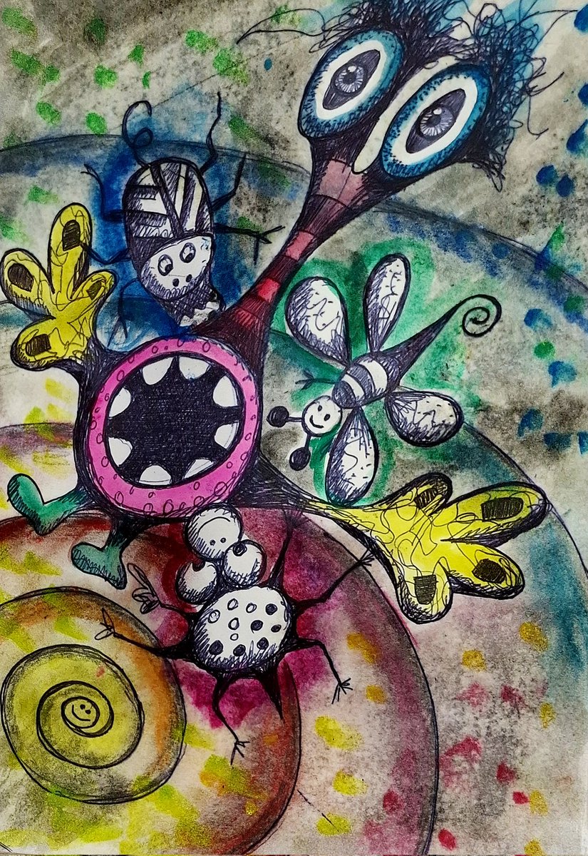 LLettink's tweet image. Dreifaltigkeit. 

#art #artbrut #Kunst #Künstler #Seelenart #München #Tagesstätte