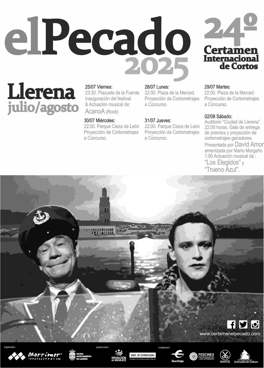 Diputación de Badajoz (@dipdebadajoz) on Twitter photo 🗣️ 205 cortos de 35 países 🌎 coinciden con 14 extremeños en el XXIV <a href="/CertamenElPecad/">Certamen El Pecado</a>.
Un laborioso proceso ha seleccionado 57 cortometrajes de los 1067 💯 que se han presentado, y serán estos los que se disfruten al aire libre 🌃, de forma gratuita y en espacios únicos. Todo un 🗣️ 205 cortos de 35 países 🌎 coinciden con 14 extremeños en el XXIV <a href="/CertamenElPecad/">Certamen El Pecado</a>.
Un laborioso proceso ha seleccionado 57 cortometrajes de los 1067 💯 que se han presentado, y serán estos los que se disfruten al aire libre 🌃, de forma gratuita y en espacios únicos. Todo un