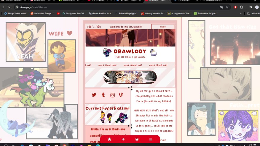 Drawlody's tweet image. BEHOLD THIS THING I SPENT MY AFTERNOON ON drawlody.straw.page i'll take art req on here lol