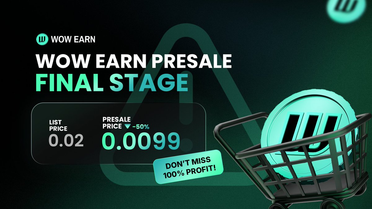 WOWEARNENG's tweet image. 🚨 WOW Presale Nearing End — Don’t Miss $0.0099 Entry! 🚨
WOW BOND, the core asset of the WOW EARN ecosystem, is about to officially launch.
The current presale is still open for the final few spots at just $0.0099!
📌 The next phase will introduce WOW BOND, an exclusive…