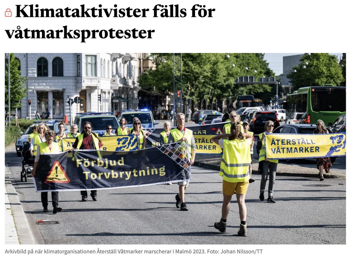 Bulletin_Nu's tweet image. 17 aktivister från Återställ Våtmarker döms för klimataktioner vid Grimsås mosse förra året. bulletin.nu/klimataktivist…