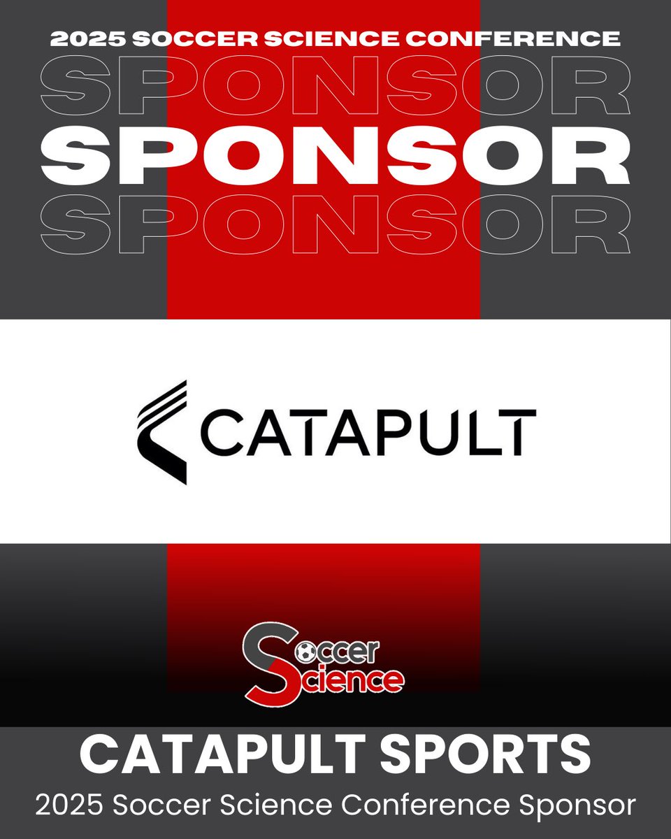 🚨 SPONSOR ANNOUNCEMENT 🚨 

We’re delighted to announce that one of our long term partners will again be returning to the Soccer Science conference.

Welcome back Catapult Sports 🤝 

#SOCSCI25  

📅 27/8/25
📍 SGP

🎟️ shorturl.at/9gvJs