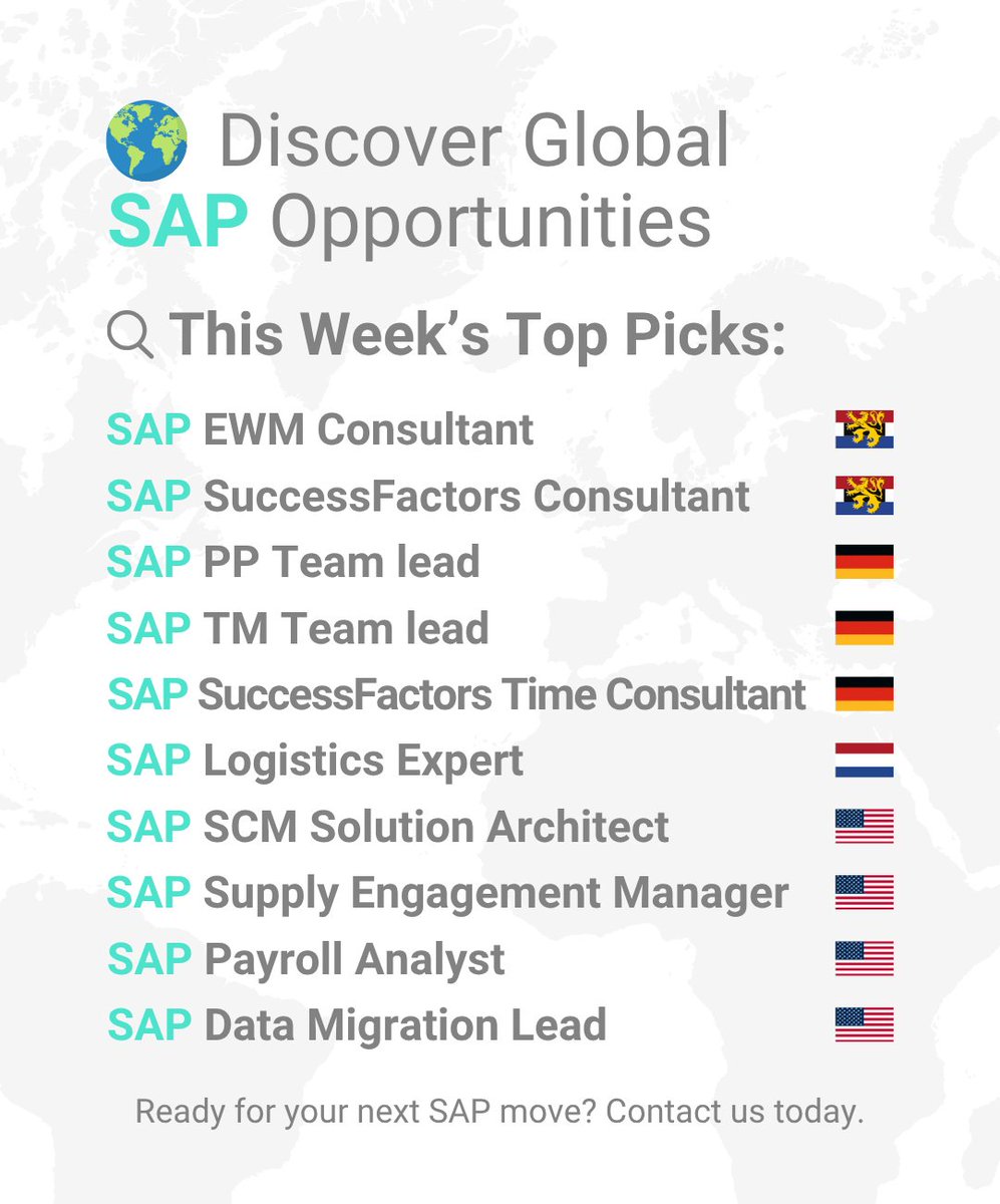 Inoltra (@inoltra_co) on Twitter photo 🔥 New Hot SAP Jobs – EU & US
New roles every 2 weeks.
📍 EWM, SF, PP, TM, Logistics – EU
📍 SCM, D2S, Payroll, Data – US
Must-have: local language or industry exp.
📩 Apply via hello@inoltra.co
#SAP #Hiring #Careers 🔥 New Hot SAP Jobs – EU & US
New roles every 2 weeks.
📍 EWM, SF, PP, TM, Logistics – EU
📍 SCM, D2S, Payroll, Data – US
Must-have: local language or industry exp.
📩 Apply via hello@inoltra.co
#SAP #Hiring #Careers